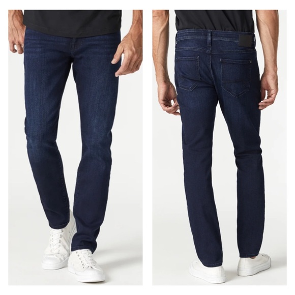 Mavi Other - Mavi Straight Leg Jeans Men's Size 34 x 34 Long Tall Stretch Dark Deep Blue